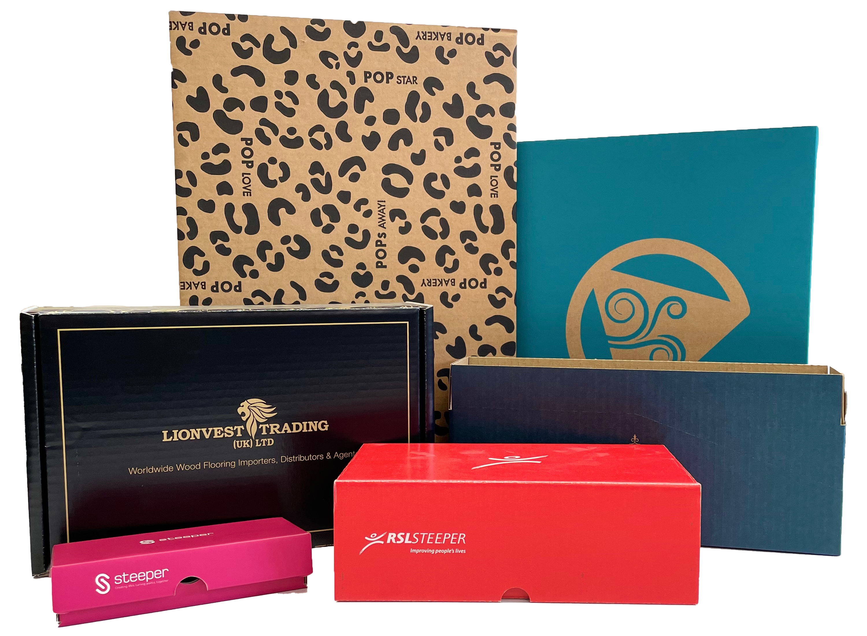 Example printed boxes